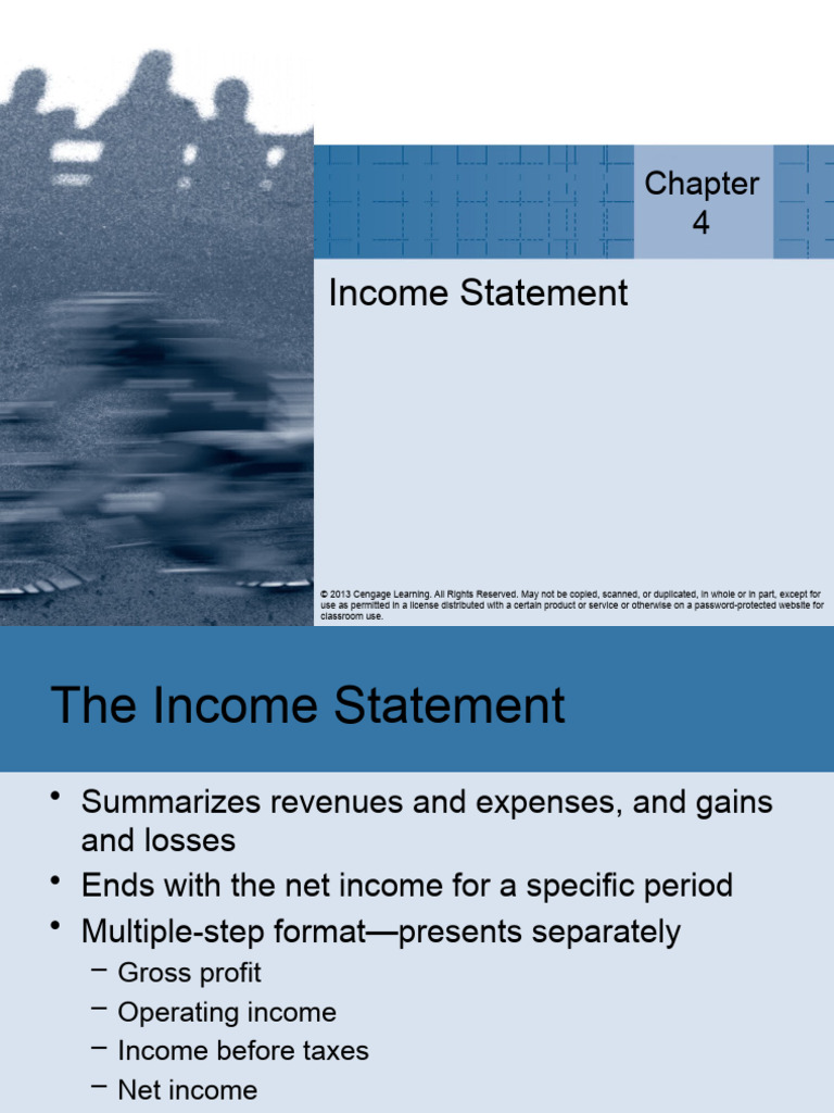 FSA - Ch04 - Income Statement | PDF | Income Statement | Retained Earnings