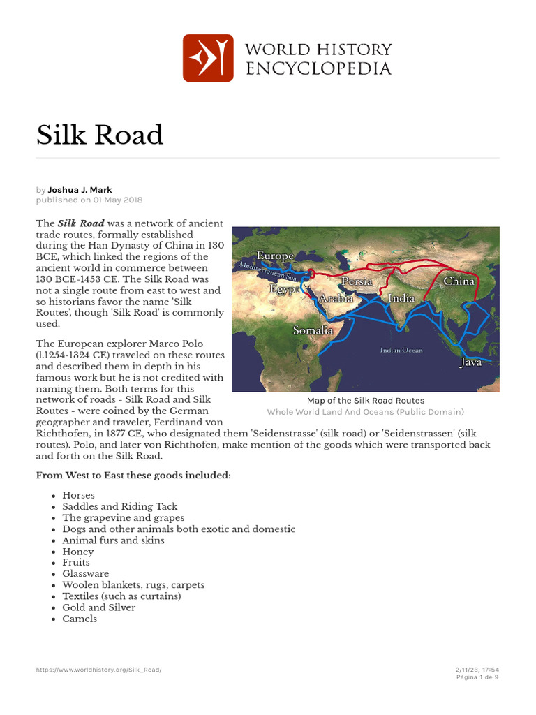 Silk Road: Trade Routes and Impact | PDF | Silk Road