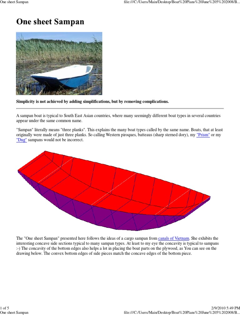 One Sheet Sampan | PDF