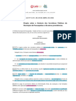 Estatuto Do Servidor (Funcionário) Público de Parauapebas - PA