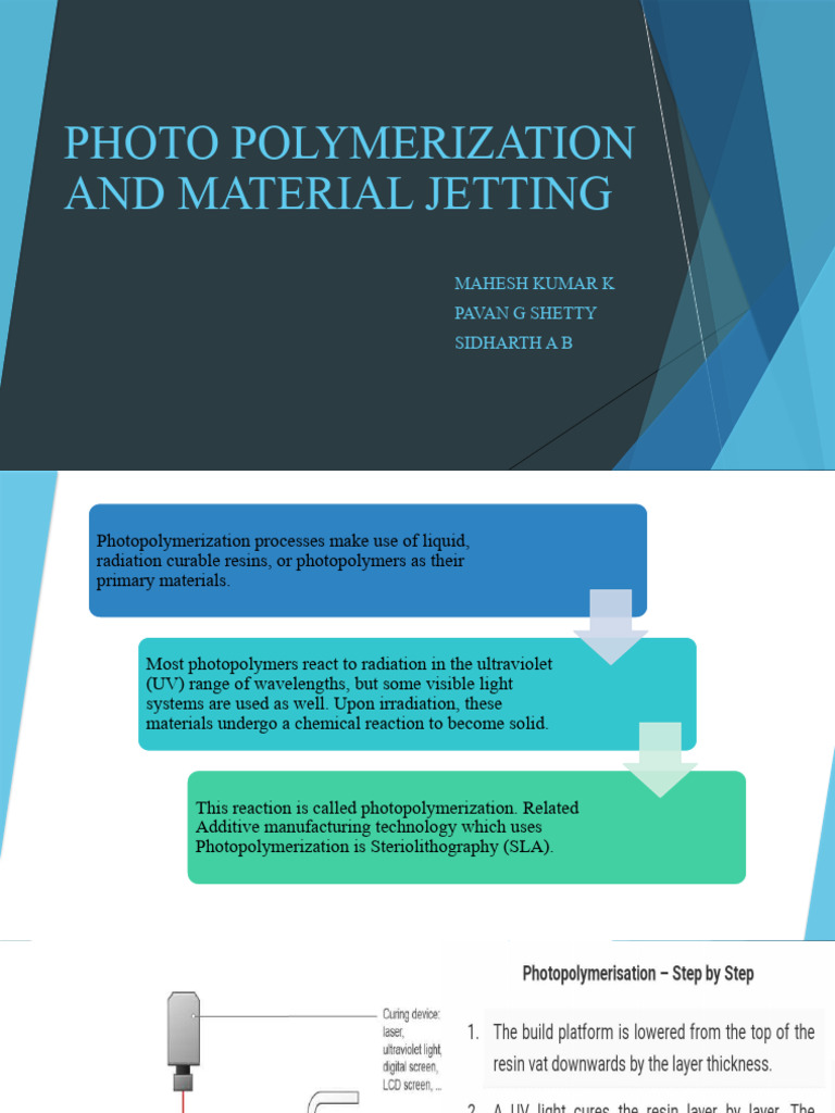 Photo Polymerization and Material Jetting PDF
