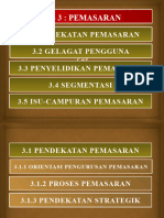 3.1 Pendekatan Pemasaran