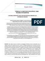 Pedagogia Sistêmica e o Processo Educativo: Uma Revisão Integrativa