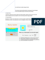 Tahap Reaksi, Faktor Kinerja, Dan Contoh Soal Slurry Bed Reactor