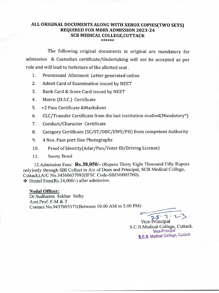 MBBS Admission 2023 24 - 0001 | PDF