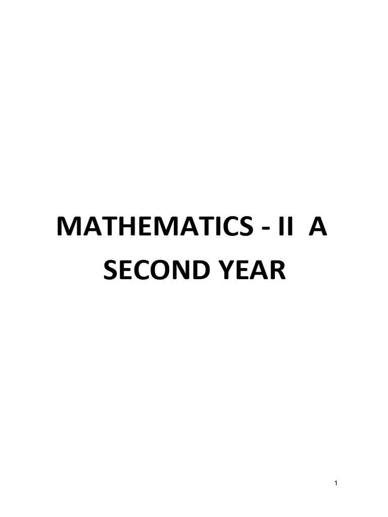 Aiai！！！！ 2nd Year MATH A | PDF