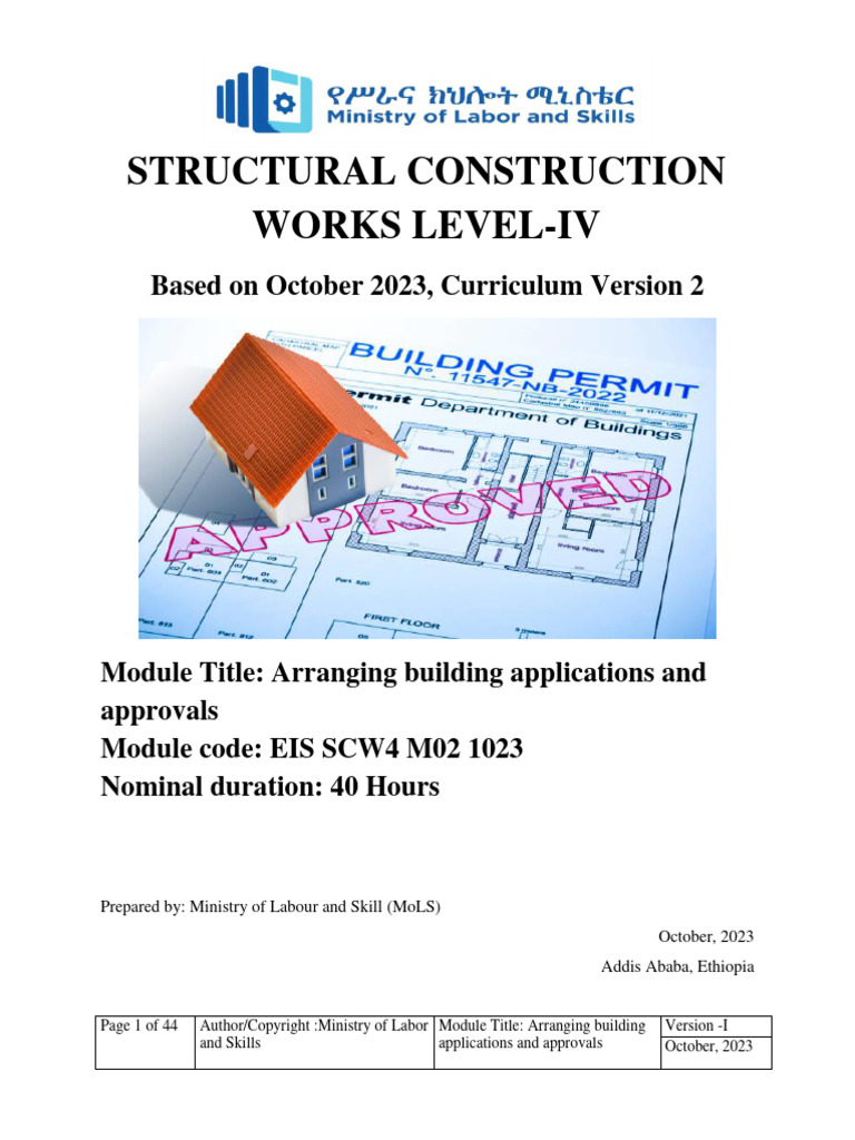 TTLM 02. Arranging Building Applications and Approvals | PDF | Goal ...