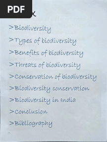 Biodiversity Conservation Biology Project