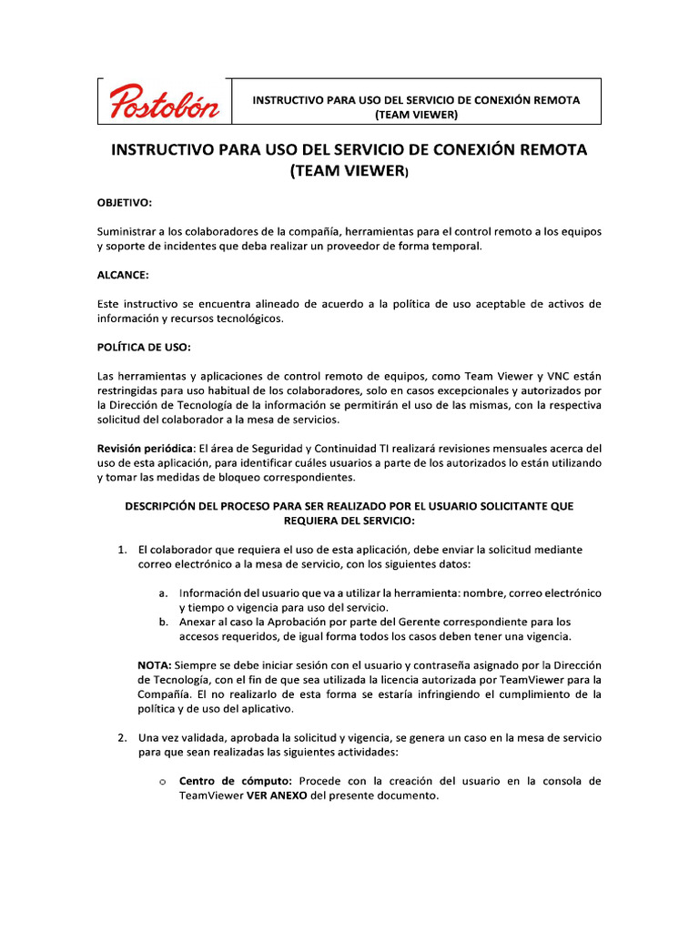 Manual para instalacion de team viewer pdf