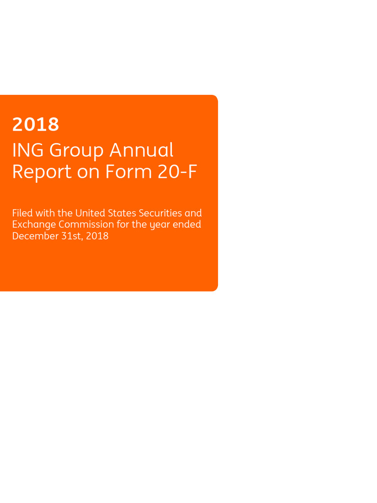 2018 ING Group Annual Report On Form 20F PDF International