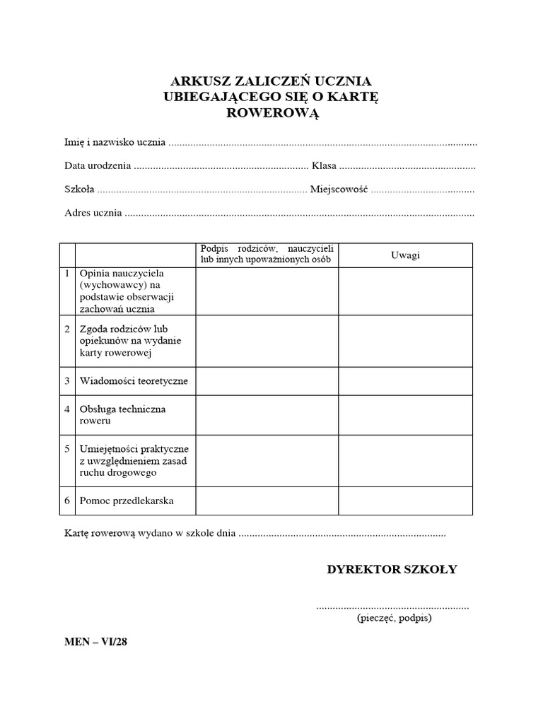 arkusz-men-vi-28-rower-pdf