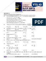 YTS-10 (XI Maths Sample Paper - O.P. GUPTA)