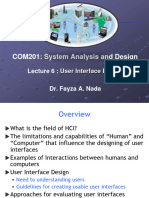 L6 User Interface Design