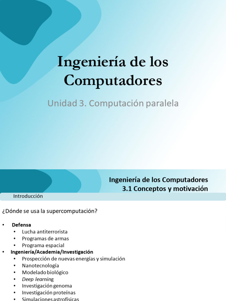 Unidad 3 | PDF | Computación paralela | Unidad Central de procesamiento