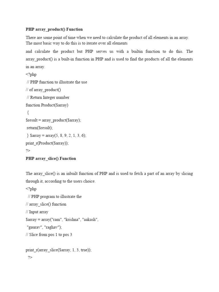 PHP Array Built | PDF | Php | Function (Mathematics)