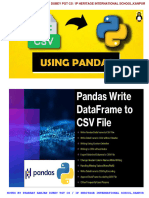 Importing-Exporting Data Between CSV File (Pandas)