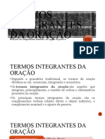 Termos Integrantes Da Oração