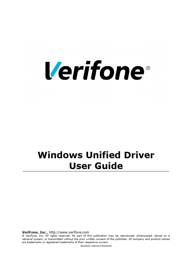 Verifone unified driver user notes download free pdf device driver