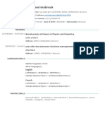 Marwa Lmabrouk: Education and Training Baccalaureate of Science in Physics and Chemistry