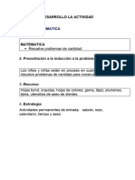 1.área. Matematica: Desarrollo La Actividad