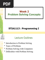 Chapter2 - Problem Solving Concepts (Programming I)