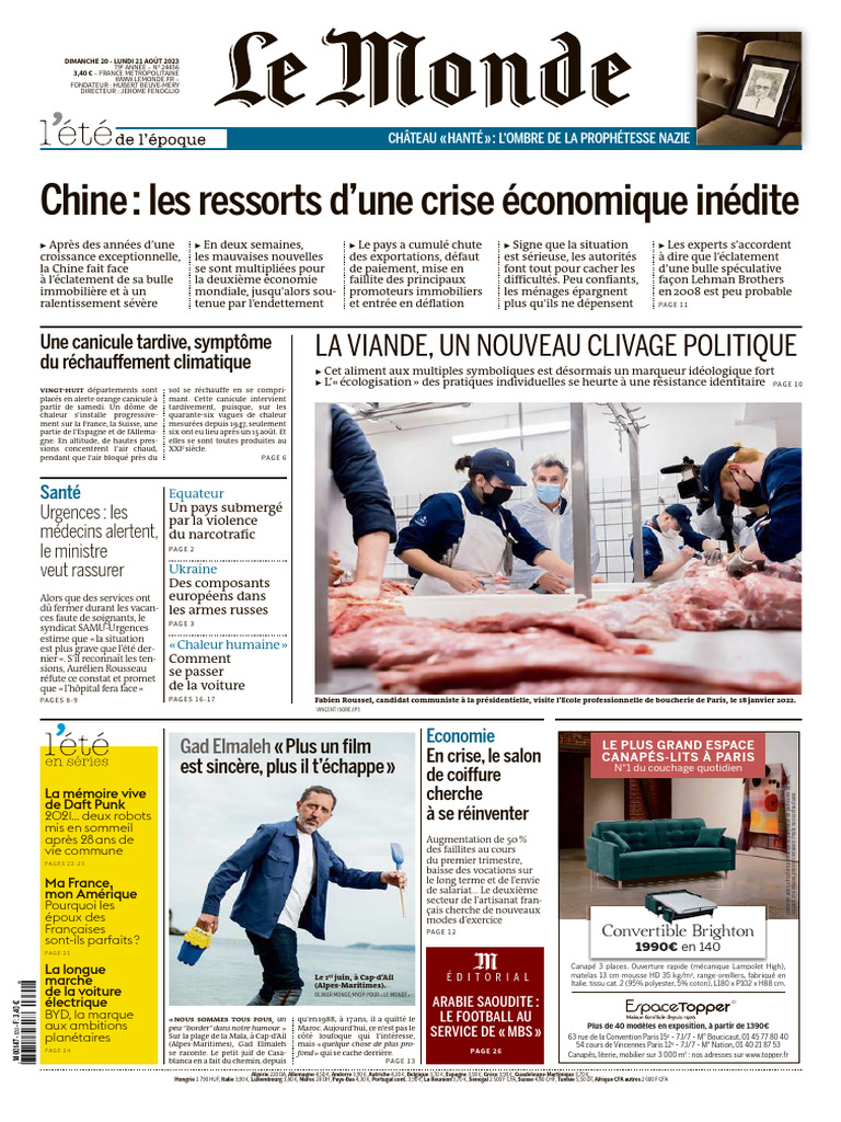 Le Monde 2023-08-20 | PDF