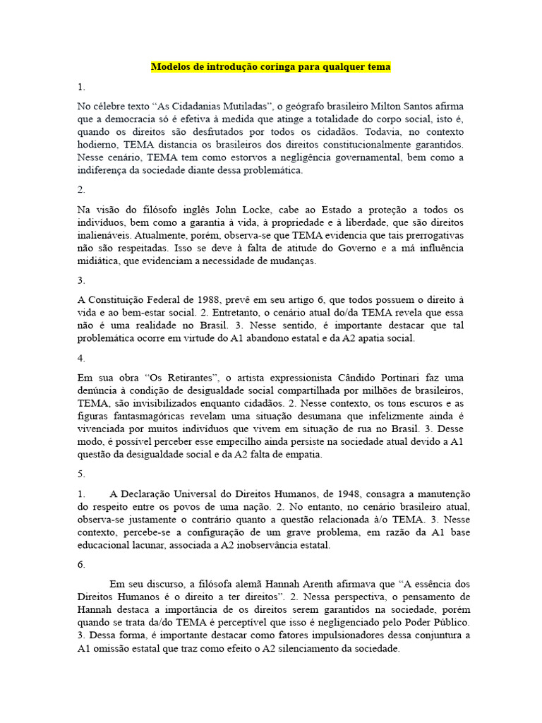 Modelos de Introdução Coringa para Qualquer Tema | Download grátis PDF ...