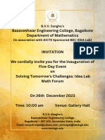 Invitation - Math Event