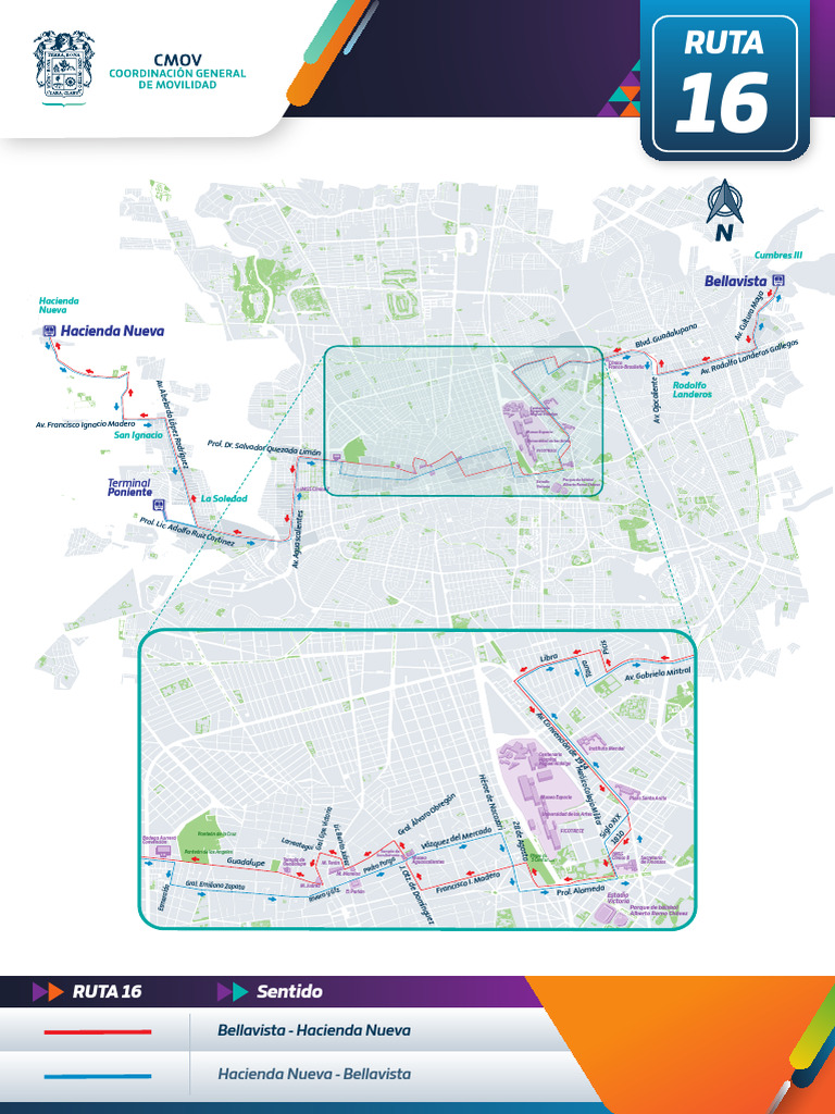 Recorrido y paradas de la Ruta 16 | PDF