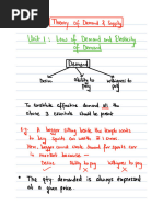 Theory of Demand & Supply Revision Notes