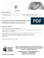 Business Process Reengineering A Primer For The Marine Corps Process Owner (1997) by Rollin D. Brewster