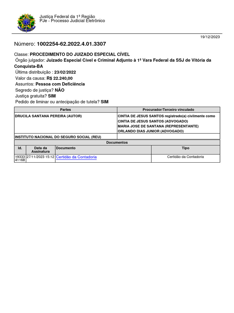 Juntada de Certidão da Contadoria | PDF | Política | Direito