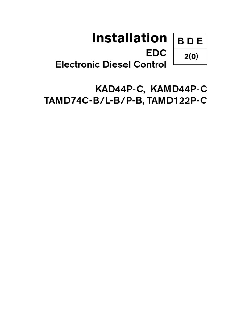 Volvo Penta EDC Installation Manual | PDF | Computers
