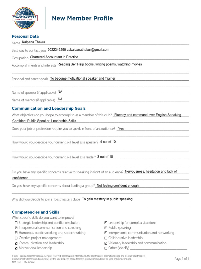 1162f New Member Profile Sheet PDF