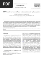 FRPC Reinforced Concrete Beam-Column Joints Under Cyclic Excitation