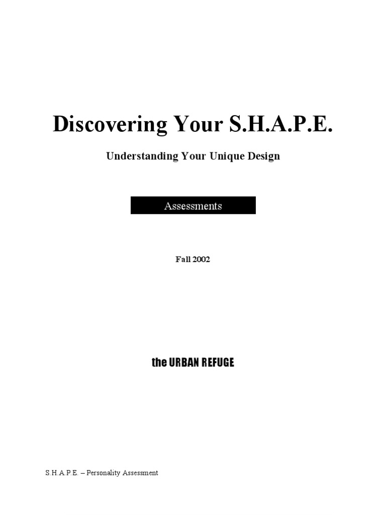 Discovering Your S.H.a.P.E PDF Spiritual Gift Faith Healing
