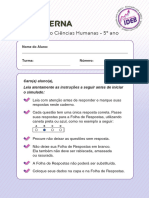 Simulado Ciências Humanas - 5º Ano - Caderno Do Aluno