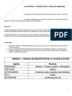 Exercices Sur Le Chapitre 2 - Introduction - A - Analyse - Financiere