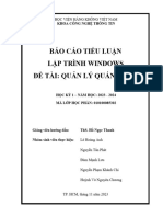 Báo Cáo Tiểu Luận Lập Trình Windows Đề Tài: Quản Lý Quán Nước