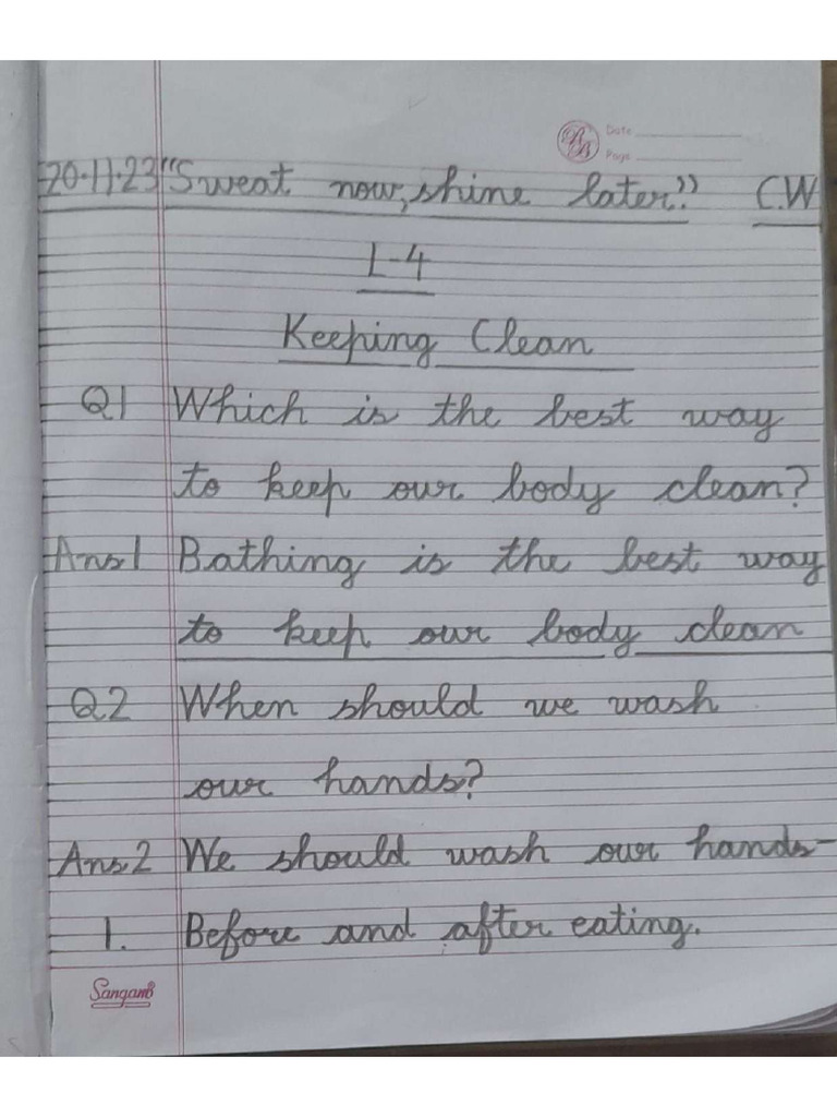 L-4 Keeping Clean (20.11.23) | PDF