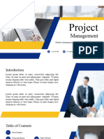 Blue and Yellow Modern Project Management Presentation
