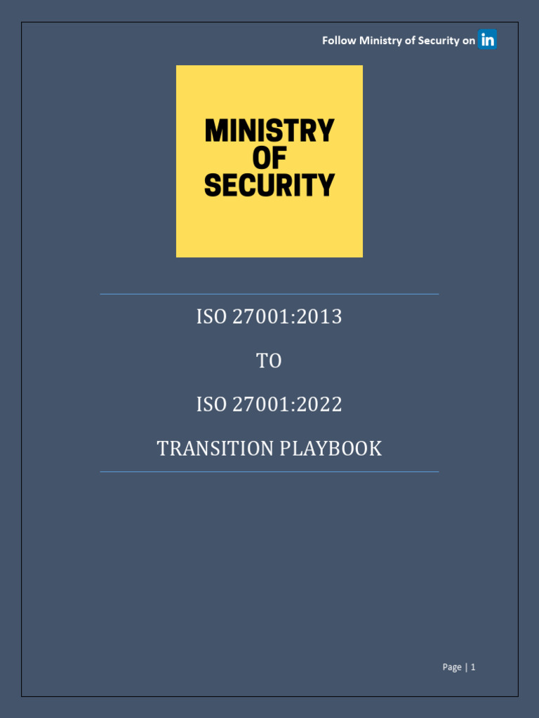 ISO 27001-2022 Transition Book | PDF | Information Security | Computer ...