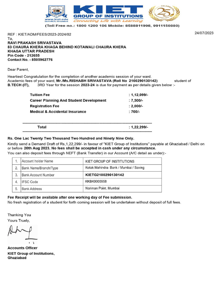 Fee Letter | PDF