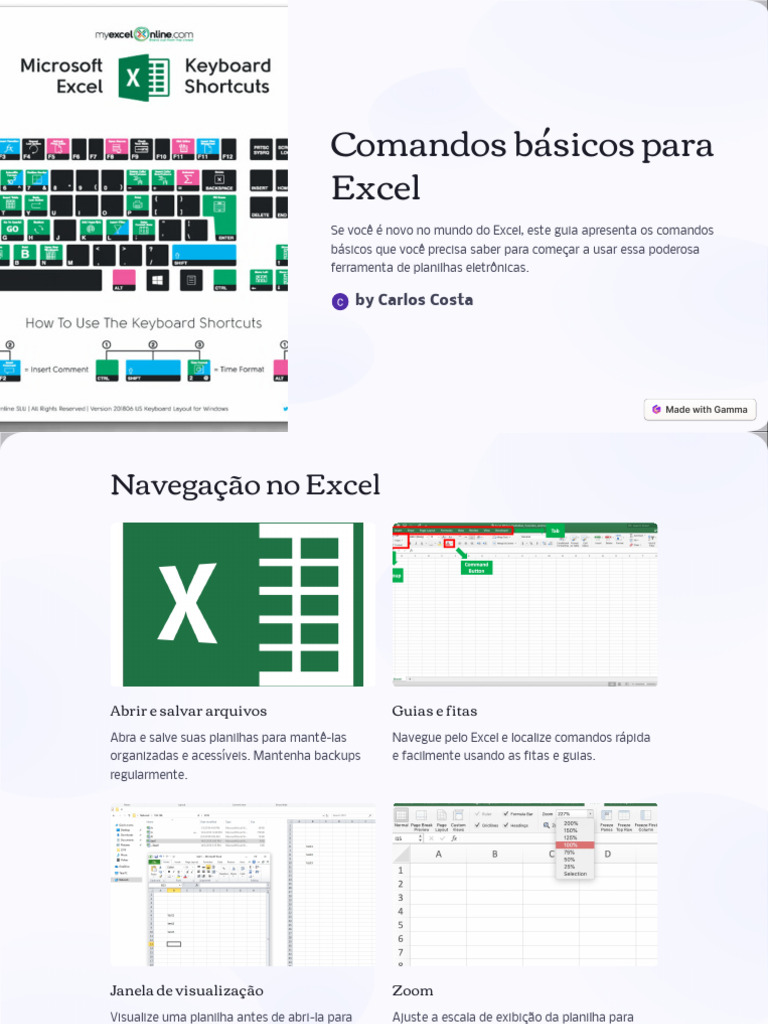 Comandos Básicos do Excel | PDF | Microsoft Excel | Dados