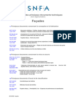 Liste Principaux Documents Techniques Facades