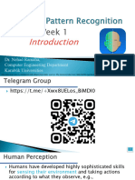 CPE412 Pattern Recognition (Week 1)