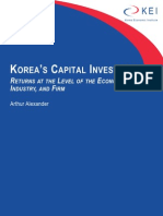 Korea's Capital Investment: Returns at The Level of The Economy, Industry, and Firm by Arthur Alexander