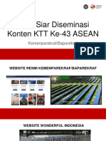 Bukti Siar KEMENPAREKRAF Diseminasi Konten KTT Ke-43 ASEAN