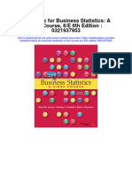 Test Bank For Business Statistics A First Course 6 e 6th Edition 0321937953