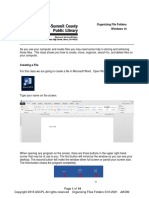 Organizing File Folders WINDOWS 10